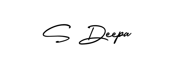 Design your own signature with our free online signature maker. With this signature software, you can create a handwritten (AmerikaSignatureDemo-Regular) signature for name S Deepa. S Deepa signature style 3 images and pictures png