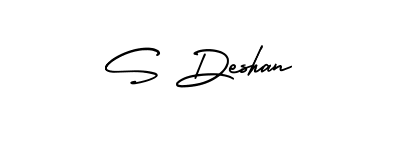 Best and Professional Signature Style for S Deshan. AmerikaSignatureDemo-Regular Best Signature Style Collection. S Deshan signature style 3 images and pictures png