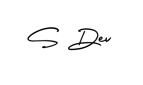 S Dev stylish signature style. Best Handwritten Sign (AmerikaSignatureDemo-Regular) for my name. Handwritten Signature Collection Ideas for my name S Dev. S Dev signature style 3 images and pictures png