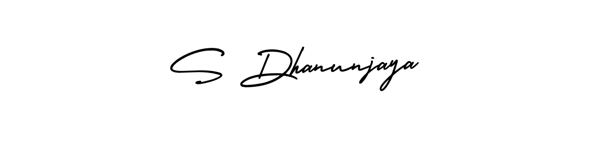 AmerikaSignatureDemo-Regular is a professional signature style that is perfect for those who want to add a touch of class to their signature. It is also a great choice for those who want to make their signature more unique. Get S Dhanunjaya name to fancy signature for free. S Dhanunjaya signature style 3 images and pictures png