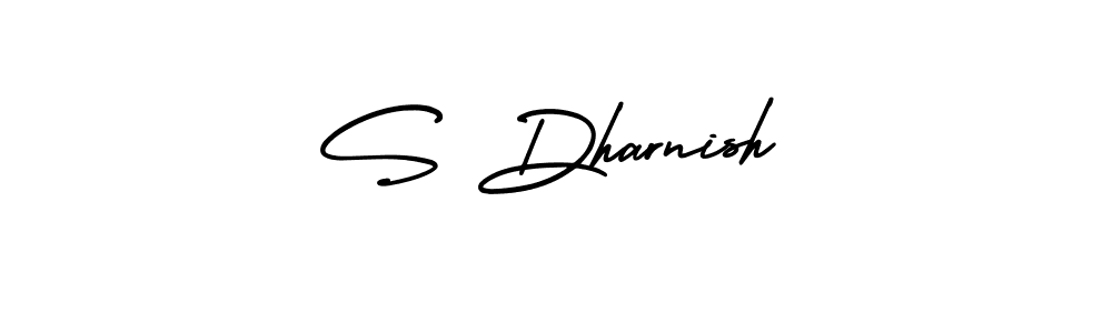 Make a beautiful signature design for name S Dharnish. With this signature (AmerikaSignatureDemo-Regular) style, you can create a handwritten signature for free. S Dharnish signature style 3 images and pictures png