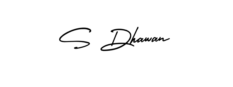 Design your own signature with our free online signature maker. With this signature software, you can create a handwritten (AmerikaSignatureDemo-Regular) signature for name S Dhawan. S Dhawan signature style 3 images and pictures png