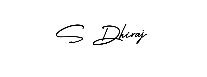 How to make S Dhiraj signature? AmerikaSignatureDemo-Regular is a professional autograph style. Create handwritten signature for S Dhiraj name. S Dhiraj signature style 3 images and pictures png