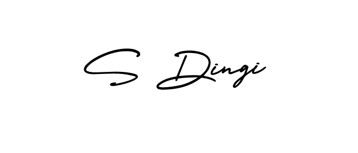 Use a signature maker to create a handwritten signature online. With this signature software, you can design (AmerikaSignatureDemo-Regular) your own signature for name S Dingi. S Dingi signature style 3 images and pictures png