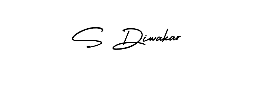 This is the best signature style for the S Diwakar name. Also you like these signature font (AmerikaSignatureDemo-Regular). Mix name signature. S Diwakar signature style 3 images and pictures png