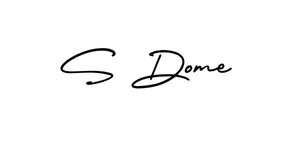 How to make S Dome name signature. Use AmerikaSignatureDemo-Regular style for creating short signs online. This is the latest handwritten sign. S Dome signature style 3 images and pictures png