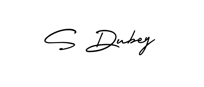 Design your own signature with our free online signature maker. With this signature software, you can create a handwritten (AmerikaSignatureDemo-Regular) signature for name S Dubey. S Dubey signature style 3 images and pictures png