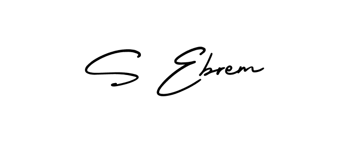 How to make S Ebrem signature? AmerikaSignatureDemo-Regular is a professional autograph style. Create handwritten signature for S Ebrem name. S Ebrem signature style 3 images and pictures png