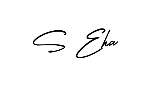 S Eha stylish signature style. Best Handwritten Sign (AmerikaSignatureDemo-Regular) for my name. Handwritten Signature Collection Ideas for my name S Eha. S Eha signature style 3 images and pictures png