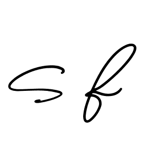 The best way (AmerikaSignatureDemo-Regular) to make a short signature is to pick only two or three words in your name. The name S F include a total of six letters. For converting this name. S F signature style 3 images and pictures png