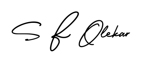 Quickly download S F Olekar name signature in high-resolution PNG using AmerikaSignatureDemo-Regular style. Ready to insert into PDFs and online applications. S F Olekar signature style 3 images and pictures png
