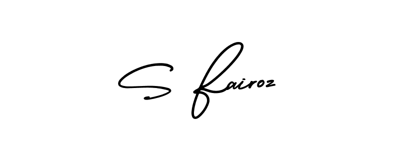It looks lik you need a new signature style for name S Fairoz. Design unique handwritten (AmerikaSignatureDemo-Regular) signature with our free signature maker in just a few clicks. S Fairoz signature style 3 images and pictures png