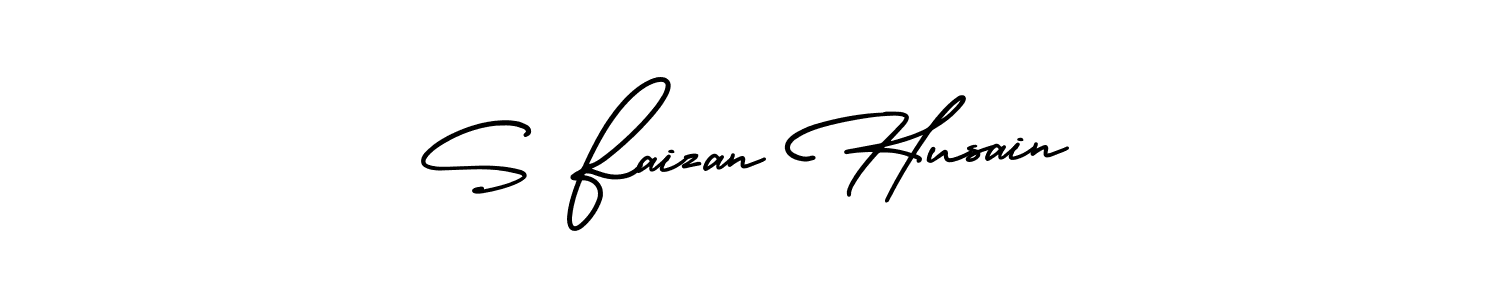 AmerikaSignatureDemo-Regular is a professional signature style that is perfect for those who want to add a touch of class to their signature. It is also a great choice for those who want to make their signature more unique. Get S Faizan Husain name to fancy signature for free. S Faizan Husain signature style 3 images and pictures png
