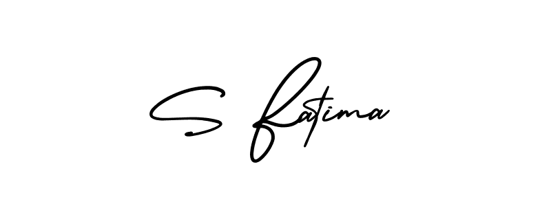 How to make S Fatima signature? AmerikaSignatureDemo-Regular is a professional autograph style. Create handwritten signature for S Fatima name. S Fatima signature style 3 images and pictures png