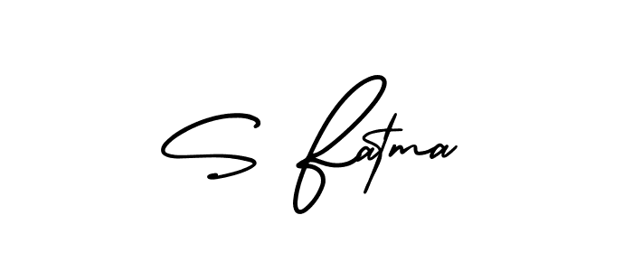 Best and Professional Signature Style for S Fatma. AmerikaSignatureDemo-Regular Best Signature Style Collection. S Fatma signature style 3 images and pictures png