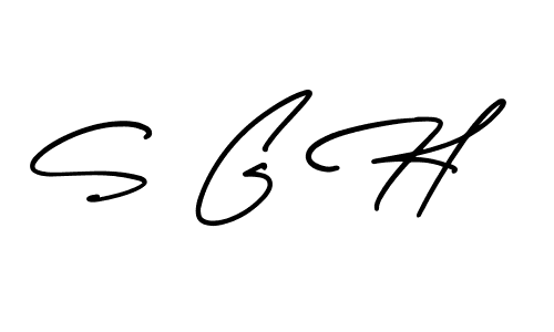 Make a beautiful signature design for name S G H. With this signature (AmerikaSignatureDemo-Regular) style, you can create a handwritten signature for free. S G H signature style 3 images and pictures png