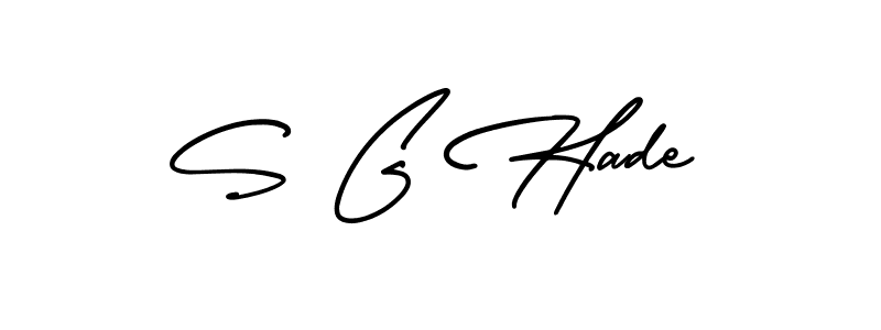 Also You can easily find your signature by using the search form. We will create S G Hade name handwritten signature images for you free of cost using AmerikaSignatureDemo-Regular sign style. S G Hade signature style 3 images and pictures png