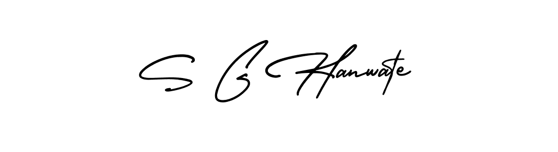 Make a beautiful signature design for name S G Hanwate. Use this online signature maker to create a handwritten signature for free. S G Hanwate signature style 3 images and pictures png