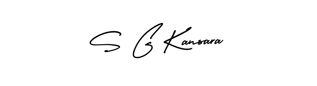 S G Kansara stylish signature style. Best Handwritten Sign (AmerikaSignatureDemo-Regular) for my name. Handwritten Signature Collection Ideas for my name S G Kansara. S G Kansara signature style 3 images and pictures png