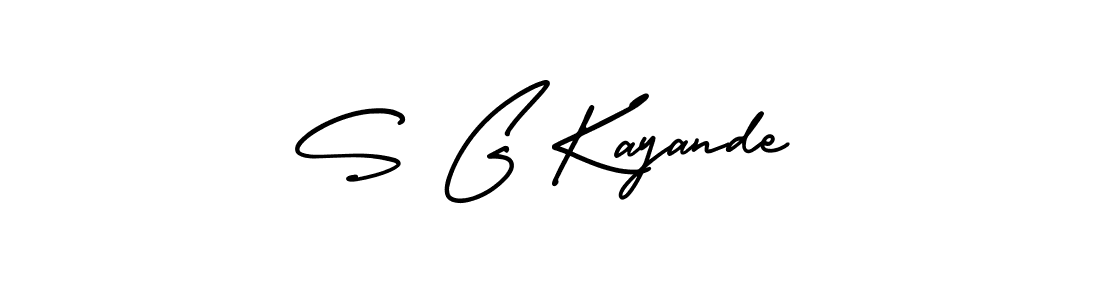 Make a beautiful signature design for name S G Kayande. With this signature (AmerikaSignatureDemo-Regular) style, you can create a handwritten signature for free. S G Kayande signature style 3 images and pictures png