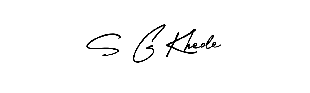 How to make S G Kheole name signature. Use AmerikaSignatureDemo-Regular style for creating short signs online. This is the latest handwritten sign. S G Kheole signature style 3 images and pictures png