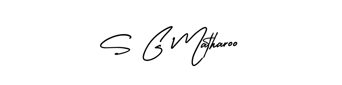 This is the best signature style for the S G Matharoo name. Also you like these signature font (AmerikaSignatureDemo-Regular). Mix name signature. S G Matharoo signature style 3 images and pictures png