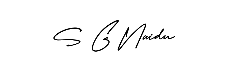 The best way (AmerikaSignatureDemo-Regular) to make a short signature is to pick only two or three words in your name. The name S G Naidu include a total of six letters. For converting this name. S G Naidu signature style 3 images and pictures png