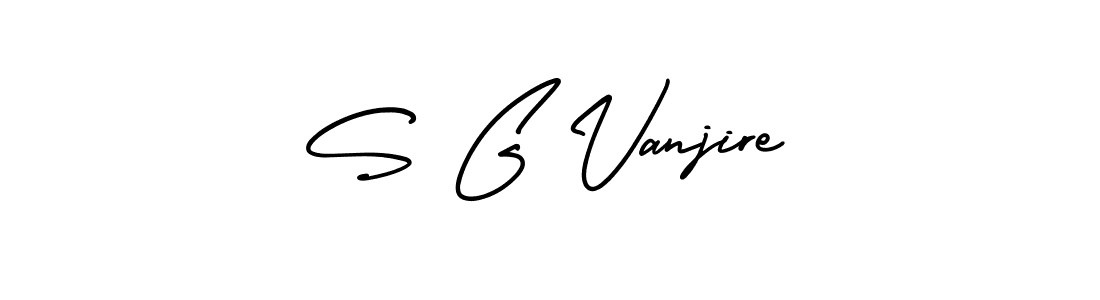 S G Vanjire stylish signature style. Best Handwritten Sign (AmerikaSignatureDemo-Regular) for my name. Handwritten Signature Collection Ideas for my name S G Vanjire. S G Vanjire signature style 3 images and pictures png