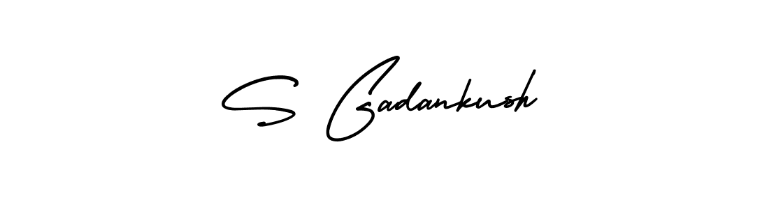 S Gadankush stylish signature style. Best Handwritten Sign (AmerikaSignatureDemo-Regular) for my name. Handwritten Signature Collection Ideas for my name S Gadankush. S Gadankush signature style 3 images and pictures png