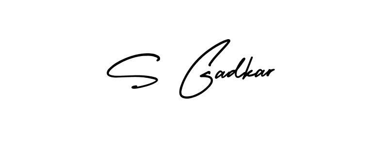 How to make S Gadkar signature? AmerikaSignatureDemo-Regular is a professional autograph style. Create handwritten signature for S Gadkar name. S Gadkar signature style 3 images and pictures png