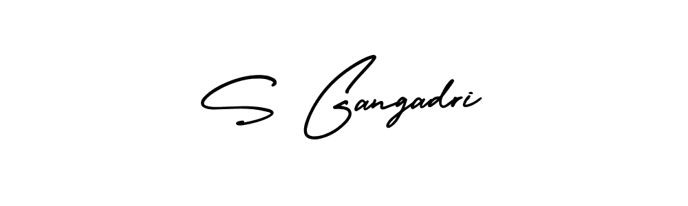 How to make S Gangadri signature? AmerikaSignatureDemo-Regular is a professional autograph style. Create handwritten signature for S Gangadri name. S Gangadri signature style 3 images and pictures png