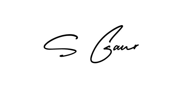 S Gaur stylish signature style. Best Handwritten Sign (AmerikaSignatureDemo-Regular) for my name. Handwritten Signature Collection Ideas for my name S Gaur. S Gaur signature style 3 images and pictures png