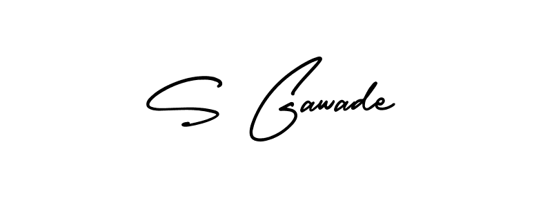 Create a beautiful signature design for name S Gawade. With this signature (AmerikaSignatureDemo-Regular) fonts, you can make a handwritten signature for free. S Gawade signature style 3 images and pictures png