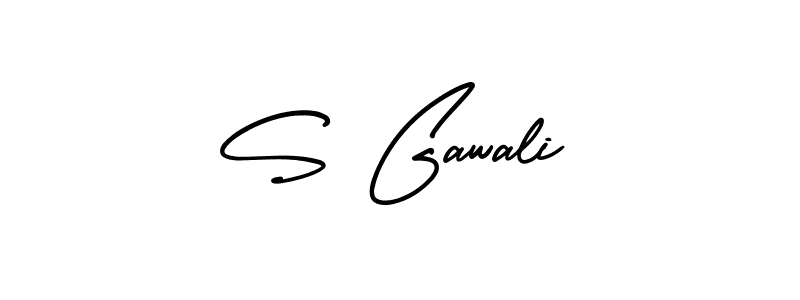 Design your own signature with our free online signature maker. With this signature software, you can create a handwritten (AmerikaSignatureDemo-Regular) signature for name S Gawali. S Gawali signature style 3 images and pictures png