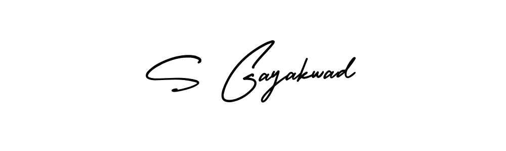 Design your own signature with our free online signature maker. With this signature software, you can create a handwritten (AmerikaSignatureDemo-Regular) signature for name S Gayakwad. S Gayakwad signature style 3 images and pictures png