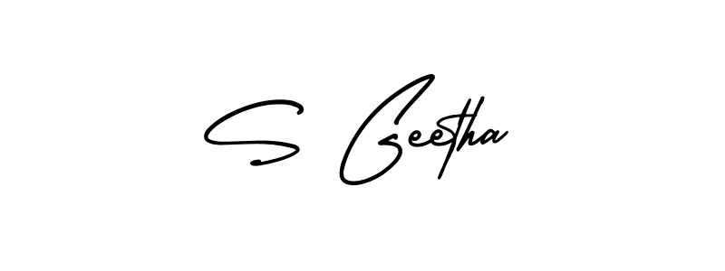 Create a beautiful signature design for name S Geetha. With this signature (AmerikaSignatureDemo-Regular) fonts, you can make a handwritten signature for free. S Geetha signature style 3 images and pictures png