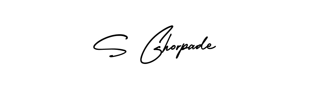 Use a signature maker to create a handwritten signature online. With this signature software, you can design (AmerikaSignatureDemo-Regular) your own signature for name S Ghorpade. S Ghorpade signature style 3 images and pictures png