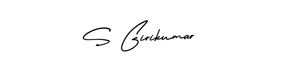 Create a beautiful signature design for name S Girikumar. With this signature (AmerikaSignatureDemo-Regular) fonts, you can make a handwritten signature for free. S Girikumar signature style 3 images and pictures png