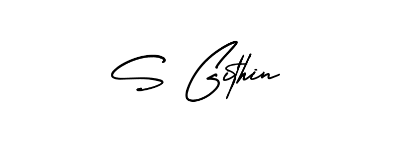 Also You can easily find your signature by using the search form. We will create S Githin name handwritten signature images for you free of cost using AmerikaSignatureDemo-Regular sign style. S Githin signature style 3 images and pictures png