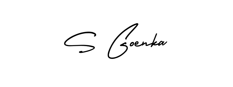 if you are searching for the best signature style for your name S Goenka. so please give up your signature search. here we have designed multiple signature styles  using AmerikaSignatureDemo-Regular. S Goenka signature style 3 images and pictures png