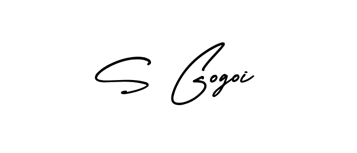 Make a beautiful signature design for name S Gogoi. With this signature (AmerikaSignatureDemo-Regular) style, you can create a handwritten signature for free. S Gogoi signature style 3 images and pictures png