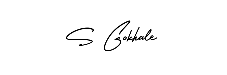 Similarly AmerikaSignatureDemo-Regular is the best handwritten signature design. Signature creator online .You can use it as an online autograph creator for name S Gokhale. S Gokhale signature style 3 images and pictures png