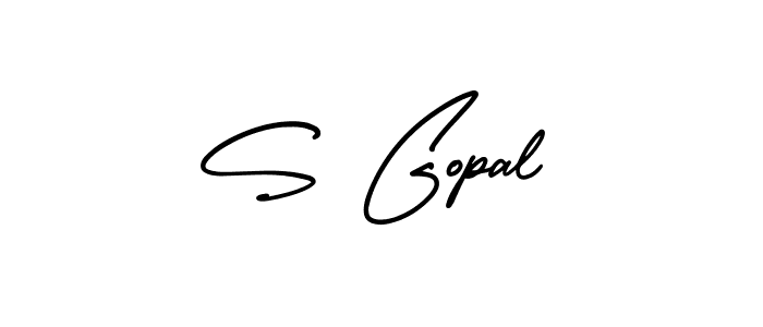 S Gopal stylish signature style. Best Handwritten Sign (AmerikaSignatureDemo-Regular) for my name. Handwritten Signature Collection Ideas for my name S Gopal. S Gopal signature style 3 images and pictures png