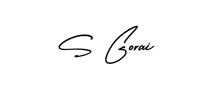 Create a beautiful signature design for name S Gorai. With this signature (AmerikaSignatureDemo-Regular) fonts, you can make a handwritten signature for free. S Gorai signature style 3 images and pictures png