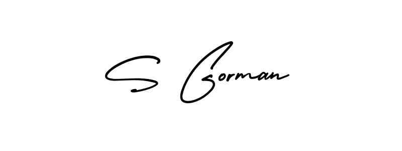 How to make S Gorman name signature. Use AmerikaSignatureDemo-Regular style for creating short signs online. This is the latest handwritten sign. S Gorman signature style 3 images and pictures png