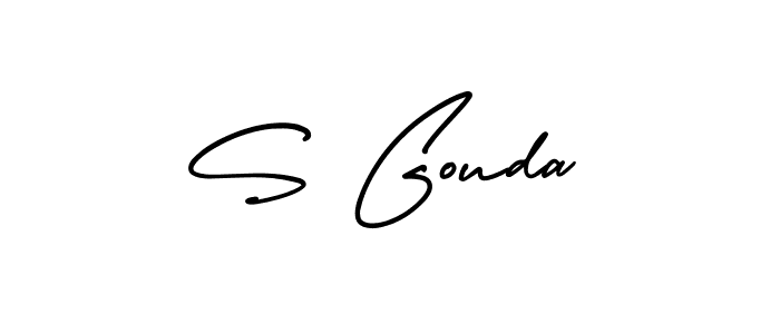 Create a beautiful signature design for name S Gouda. With this signature (AmerikaSignatureDemo-Regular) fonts, you can make a handwritten signature for free. S Gouda signature style 3 images and pictures png