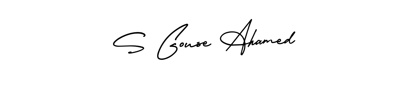 You can use this online signature creator to create a handwritten signature for the name S Gouse Ahamed. This is the best online autograph maker. S Gouse Ahamed signature style 3 images and pictures png