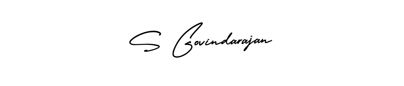 The best way (AmerikaSignatureDemo-Regular) to make a short signature is to pick only two or three words in your name. The name S Govindarajan include a total of six letters. For converting this name. S Govindarajan signature style 3 images and pictures png