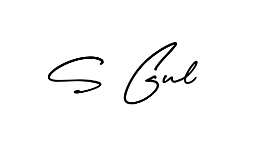 Use a signature maker to create a handwritten signature online. With this signature software, you can design (AmerikaSignatureDemo-Regular) your own signature for name S Gul. S Gul signature style 3 images and pictures png