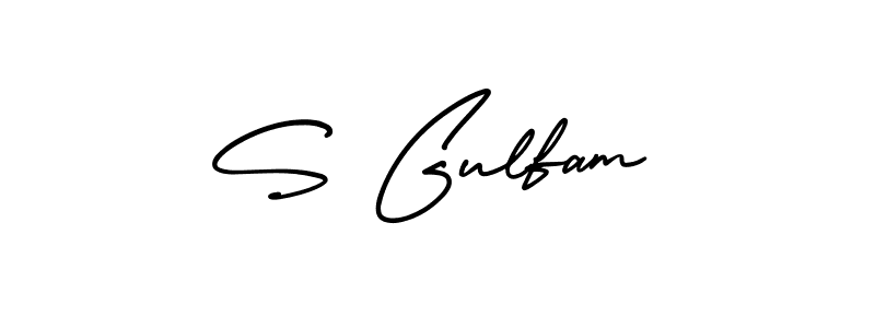 You should practise on your own different ways (AmerikaSignatureDemo-Regular) to write your name (S Gulfam) in signature. don't let someone else do it for you. S Gulfam signature style 3 images and pictures png